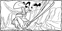 A coloring page of the lion king